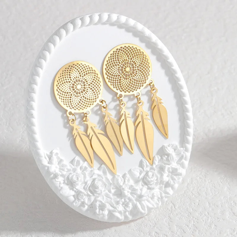 Pendientes Atrapasueños Dorados