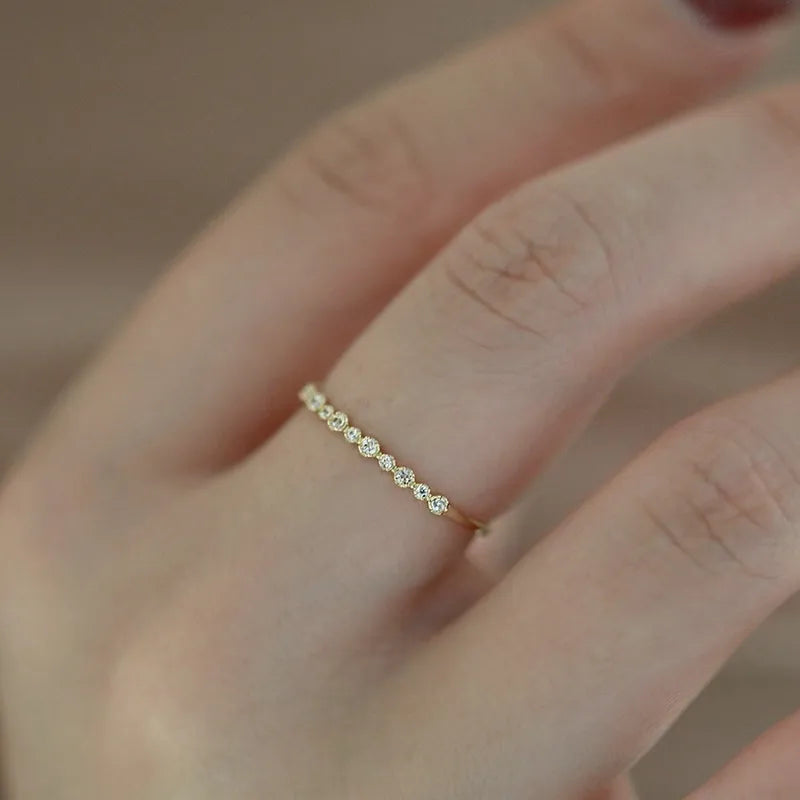 Anillo Minimalista Baño Oro