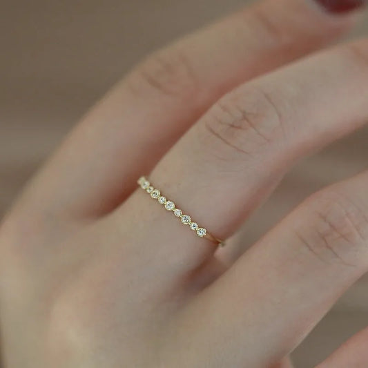 Anillo Minimalista Baño Oro