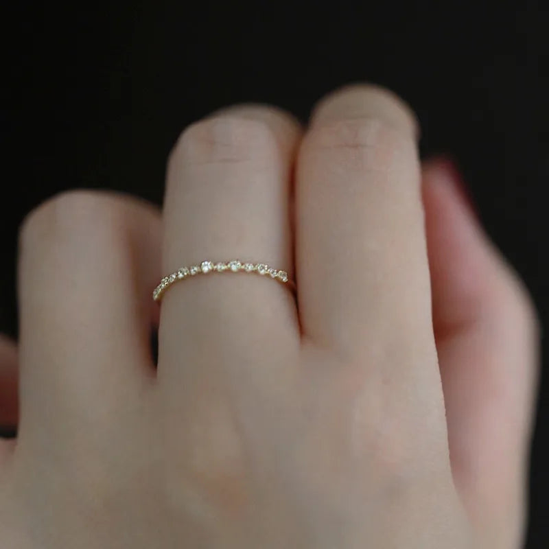 Anillo Minimalista Baño Oro