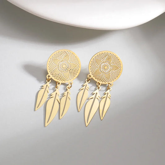 Pendientes Atrapasueños Dorados