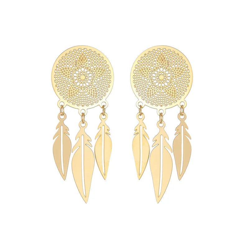 Pendientes Atrapasueños Dorados