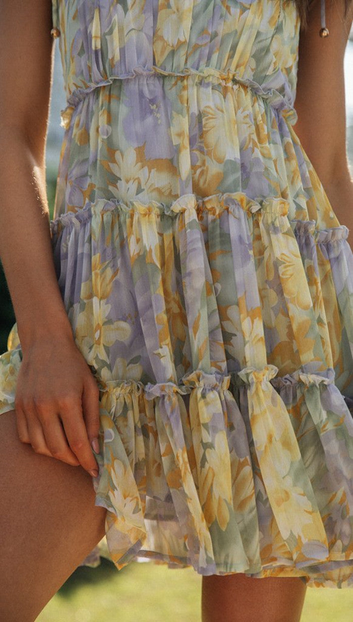 Vestido Jardin Secreto Amarillo