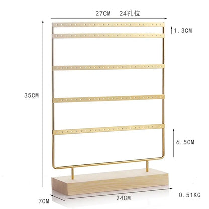 Organizador de pendientes con pie de madera - Madoma & Co.