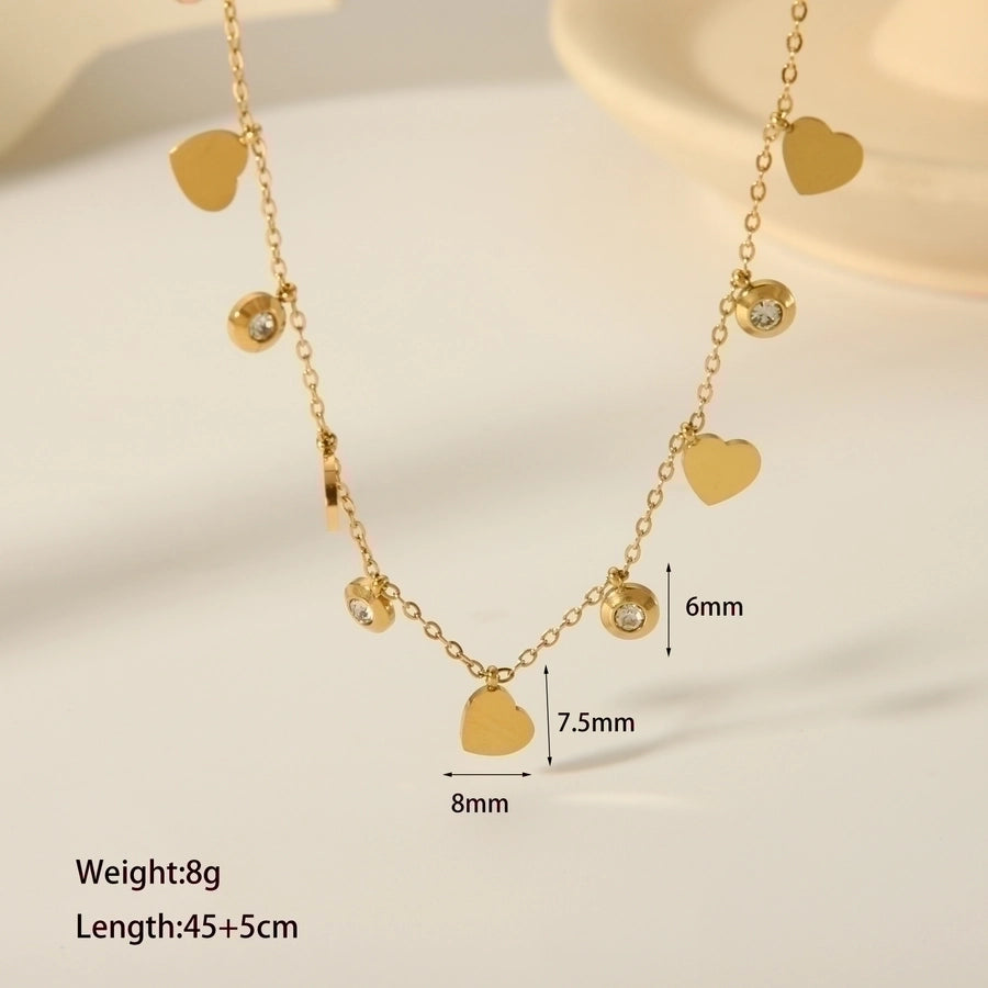 Jewelry Casual Vintage Style Star Eye Butterfly 304 Stainless Steel Zircon 18K Gold Plated Inlay Pendant Necklace Madoma & Co.