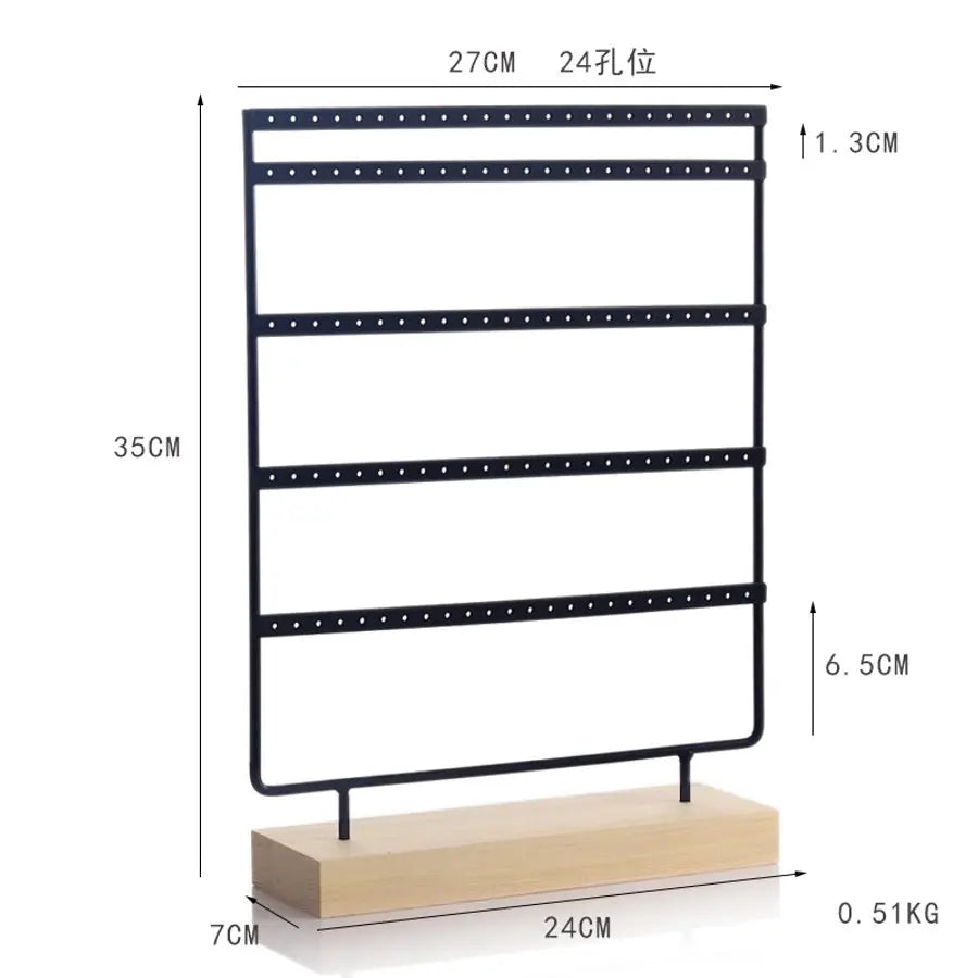 Organizador de pendientes con pie de madera - Madoma & Co.