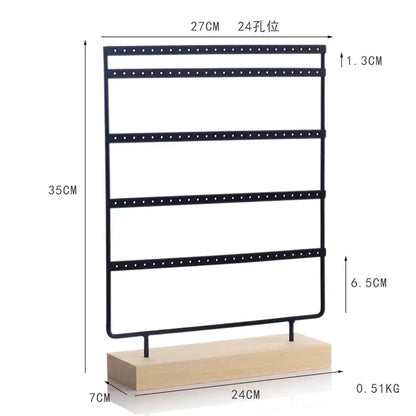 Organizador de pendientes con pie de madera - Madoma & Co.