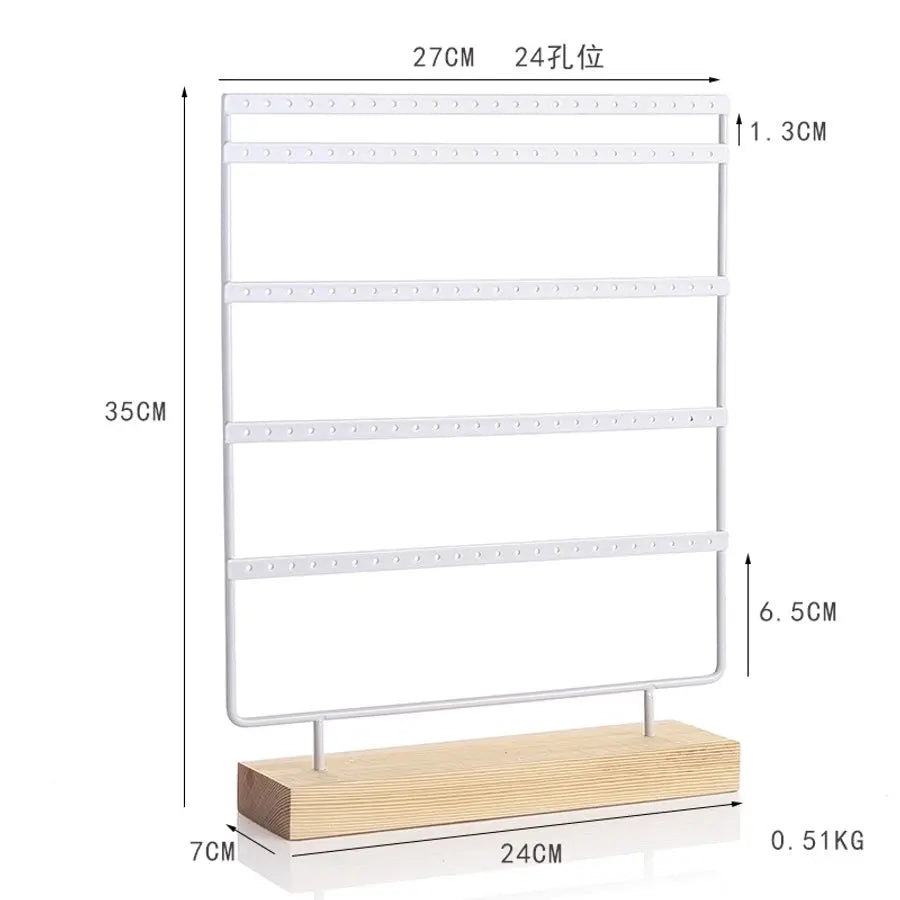 Organizador de pendientes con pie de madera - Madoma & Co.